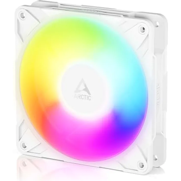 ARCTIC P12 PRO Reverse A-RGB, 120mm Gehäuselüfter mit hohem statischen Druck, weiß
