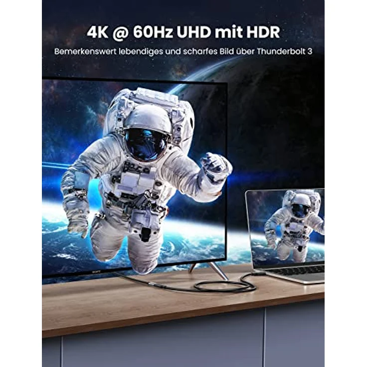 Ugreen Kabelverlängerungsadapter USB C auf USB C, 1m, 100W, 10Gb/s, schwarz – Bild 4