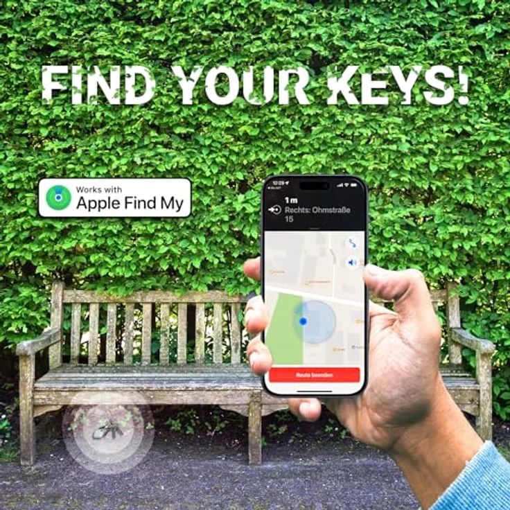 KKT KOLBE K-Tag Schlüsselfinder, Smart Tracker mit Bluetooth, 2er Pack, kompatibel mit Apple Find My, langlebige Batterie, präzise Ortung für Schlüssel und Taschen – Bild 2