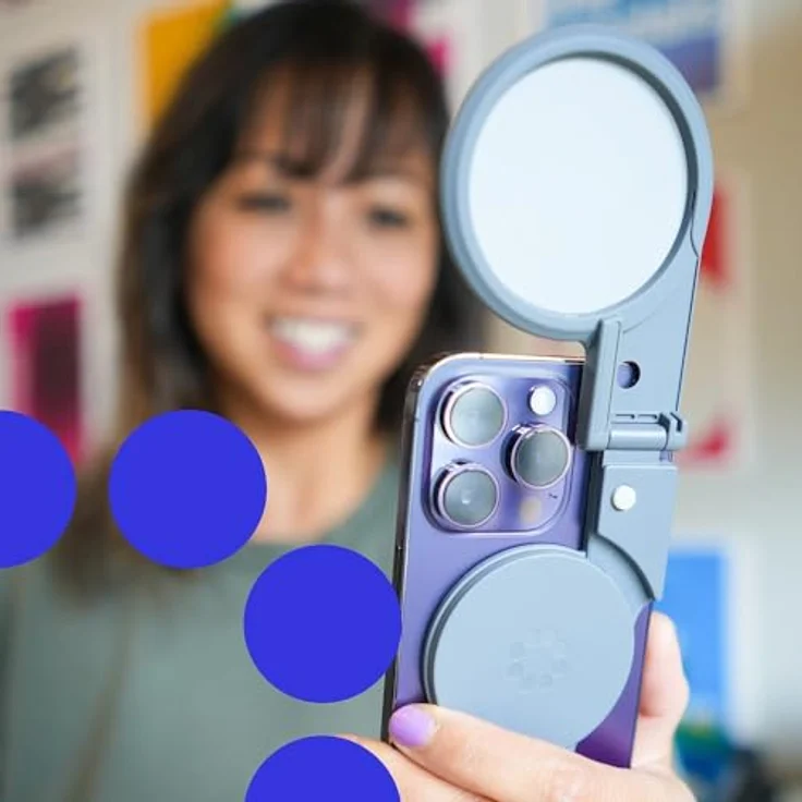 Joby Beamo Ring Light MagSafe, LED Ringleuchte mit 4-stufiger Helligkeit, grau – Bild 5