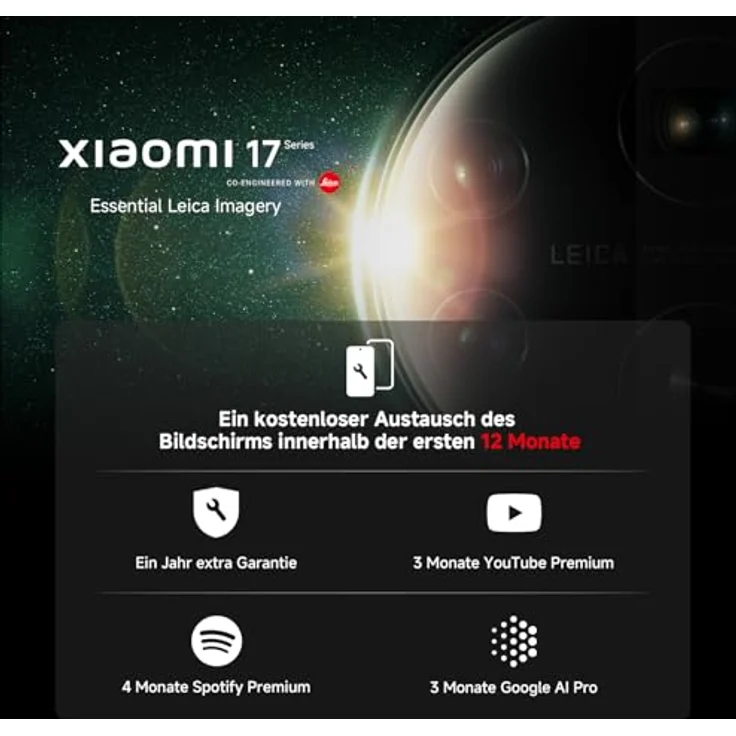 Xiaomi 17 Smartphone 12GB RAM 512GB Speicher, 6,3" 120Hz Display, Snapdragon 8 Elite Gen 5, 5G, 6.330 mAh, Schwarz – Bild 6