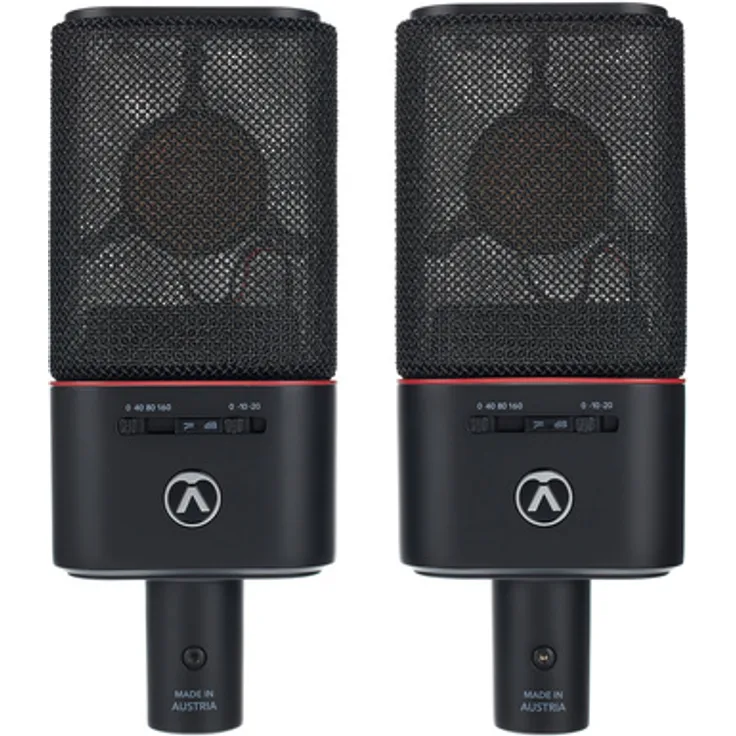 Austrian Audio OC18 Dual Set Plus, Stereo Mikrofon Set mit handgefertigter CKR12 Keramikkapsel, 20 Hz – 20 kHz Frequenzbereich, umfangreichem Zubehör