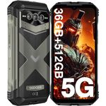 DOOGEE VMAX PLUS 5G Rugged Smartphone [2024], 36 GB + 512 GB (TF 2 TB), 22000 mAh Akku, 200 MP AI Dreifachkamera, Android 14, 6,58 Zoll FHD+ 120 Hz, Fingerabdruck NFC/OTG, Blau