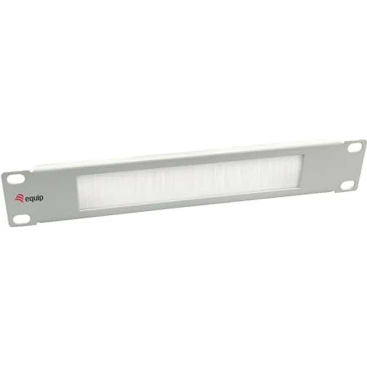 Equip Kabeldurchführung 10" 1HE Bürstenplatte, grau für optimales Kabelmanagement im Rack