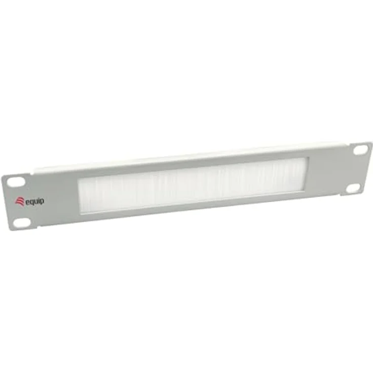 Equip Kabeldurchführung 10" 1HE Bürstenplatte, grau für optimales Kabelmanagement im Rack – Bild 1
