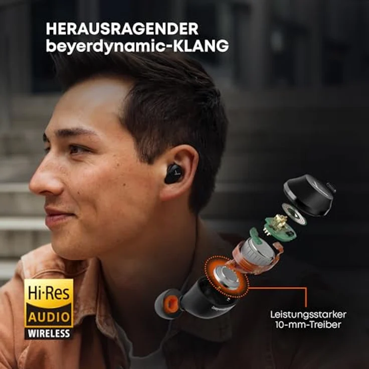 beyerdynamic AMIRON 300 True Wireless Kopfhörer mit ANC, Transparent-Modus und Schwarz – Bild 3