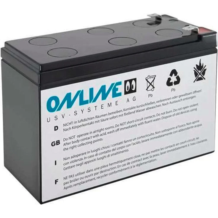 Online USV-Systeme ONLINE Ersatzbatterie für ZINTO 2000 Modell 2017 (BCZ2000), Schwarz
