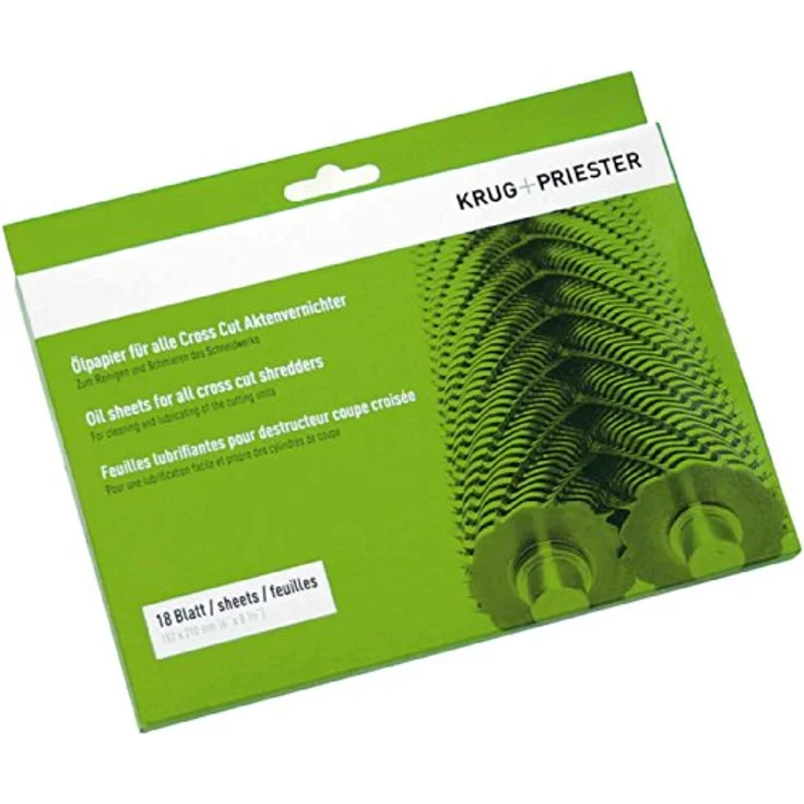 IDEAL Ölpapier (Schmiermittelblätter) für Aktenvernichter zum Reinigen und Schmieren des Schneidwerks (18 Blatt) – Bild 2