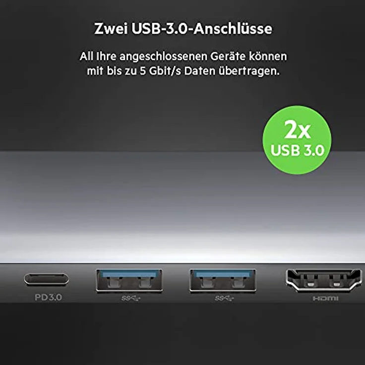 Belkin 7-in-1-Multiport-USB-C-Hub (mit 4K HDMI, USB-C, 2x USB-A, 3,5-mm- Audioklinke, SD 3.0- und microSD 3.0-Steckplatz für Geräte wie MacBook Pro, MacBook Air, iPad Pro und XPS) – Bild 5