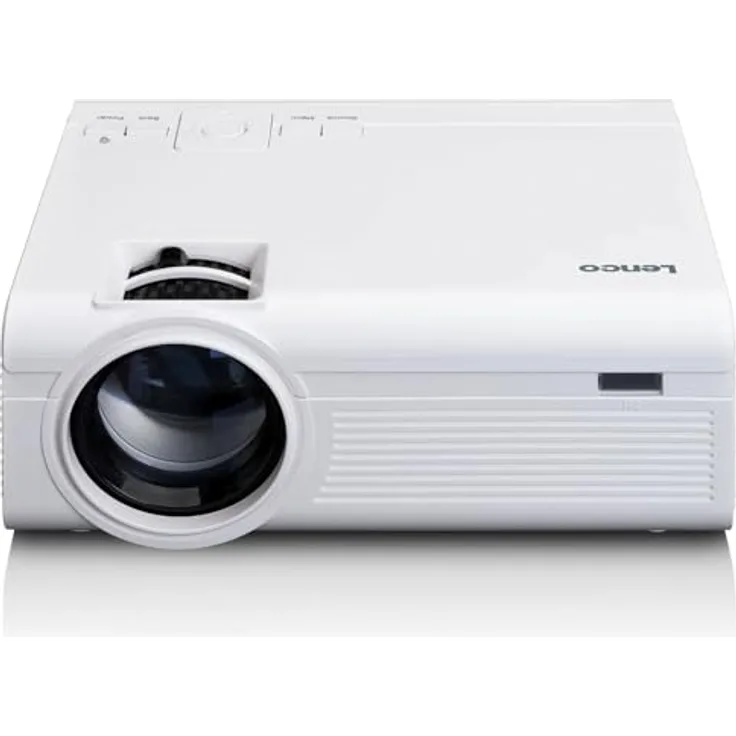 Lenco Beamer LPJ-280WH, Beamer mit 2800 Lumen, Full HD 1080P, 30.000 Stunden LED-Lebensdauer, kompakt und leicht transportierbar