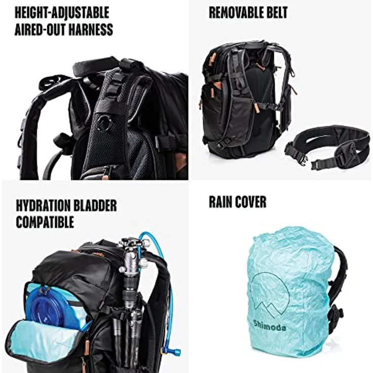 Shimoda Backpack Explore V2 25, Fotorucksack mit Core Unit Small Mirrorless, 25 l, schwarz, handgepäcktauglich – Bild 5