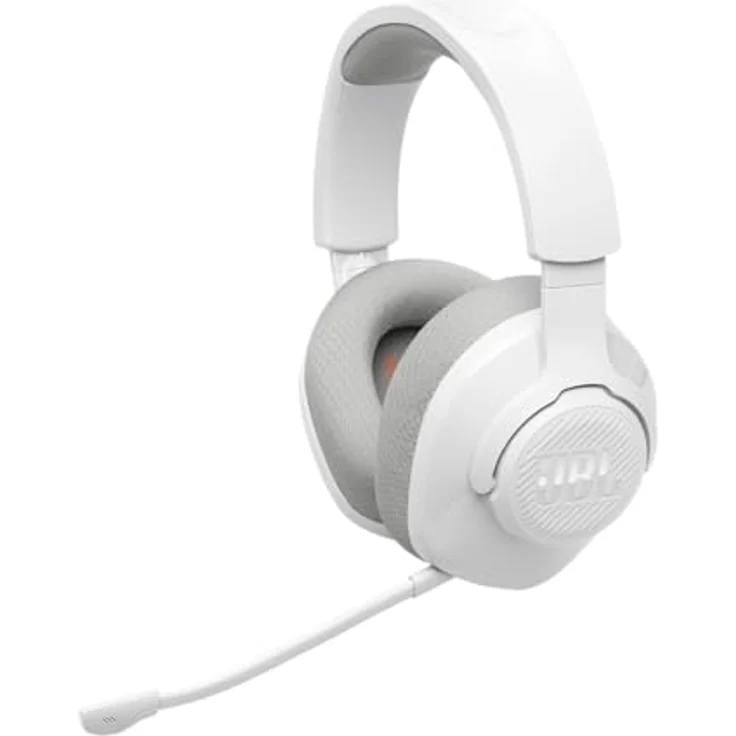 JBL Quantum 360 Kabellose Over-Ear Gaming-Kopfhörer mit 2,4 GHz/Bluetooth Dual Wireless-Verbindung, 22-Stunden-Akku, Multi-Plattform-Kompatibilität, abnehmbarem Mikrofon mit Stummschaltung, Weiß – Bild 1