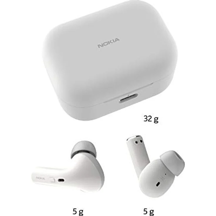 Nokia E3500 True Wireless Earbuds, Bluetooth 5.0, mit Clear Voice Capture (CVC) Technologie, 7 Stunden Non-Stop Spielzeit und bis zu 25 Stunden dank Charging Case – Weiß  – Bild 5