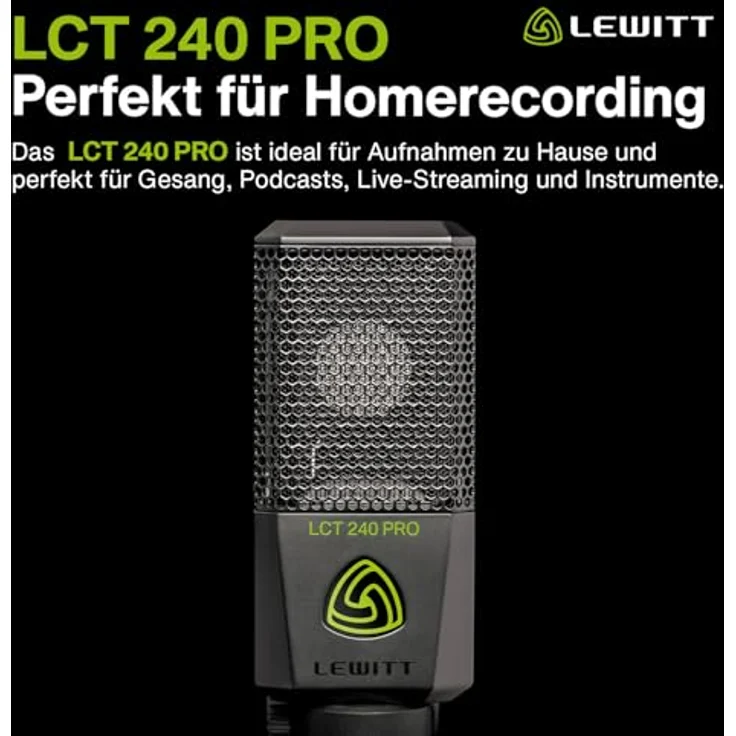 Lewitt LCT 240 Pro Mikrofon für Home Recording, Schwarz – Bild 2