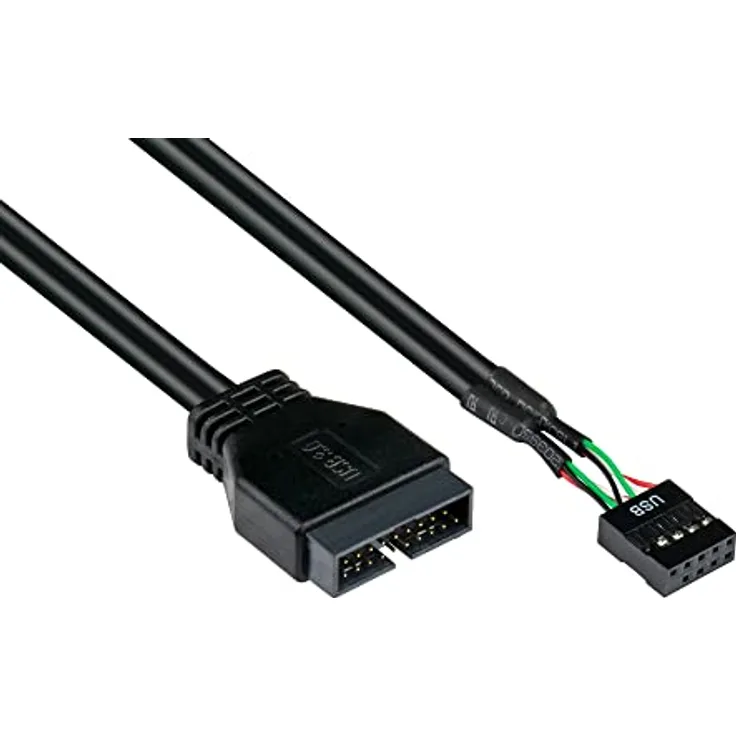 Good Connections Adapter intern USB 3.0 Pin-Header Stecker an USB 2.0 Pin-Header Buchse - schwarz - 0,30 m / 30 cm, 1 Stück
