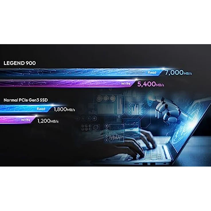 Adata Legend 900 (1000 GB, M.2 2280), PCIe Gen4 SSD, hohe Leistung, silber – Bild 7