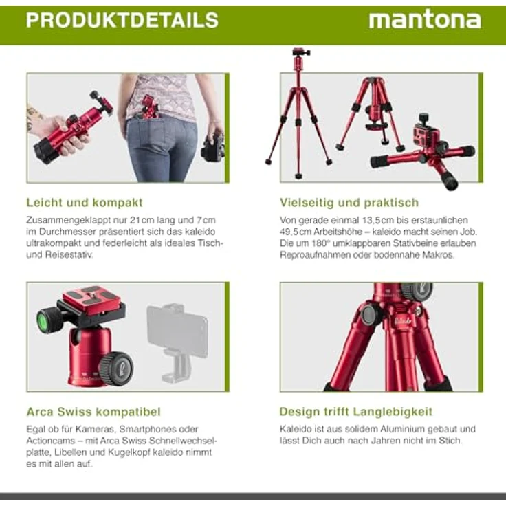 Mantona Kaleido Mini Sundown red metallic – Bild 4