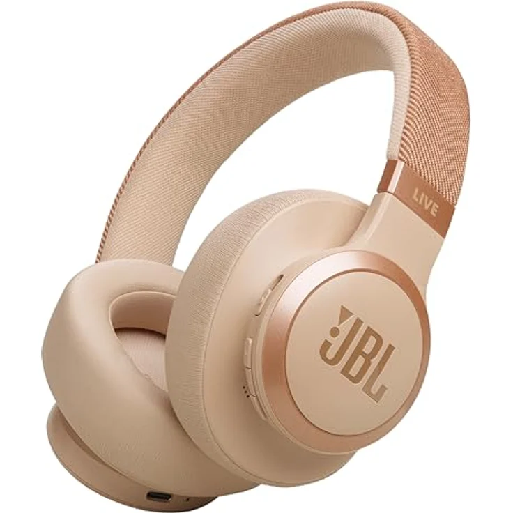 JBL Live 770 NC – Bluetooth Over-Ear-Kopfhörer mit adaptivem Noise-Cancelling – Kabellose Ohrhörer Signature Sound und Sprachassistent – Langer Musikgenuss für bis zu 65 Stunden – Sandstein – Bild 1
