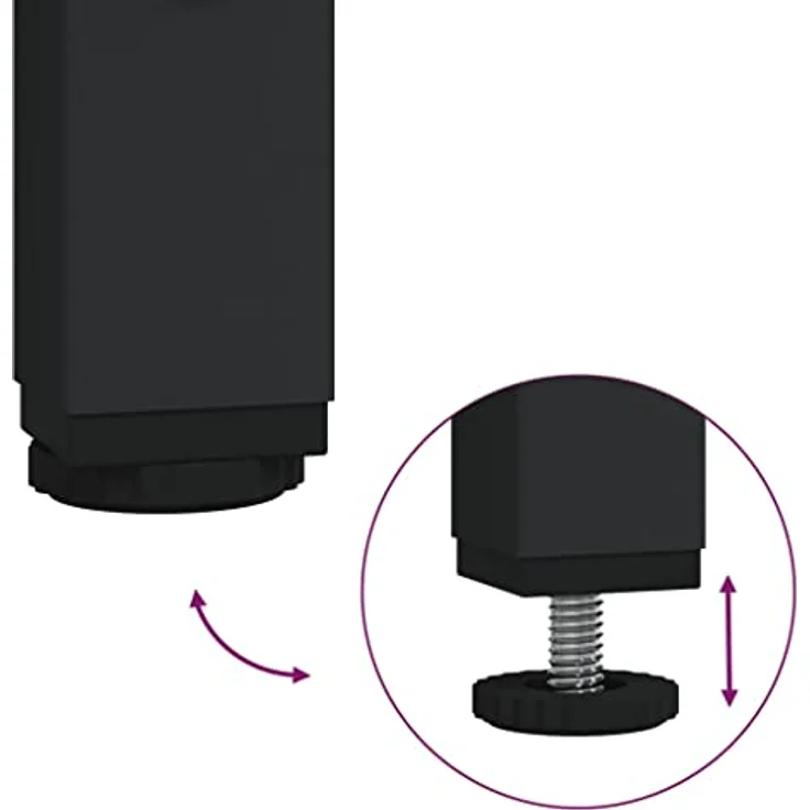 vidaXL Monitorständer Grau Sonoma, ergonomische Bildschirmhalterung aus Holzwerkstoff mit verstellbaren Beinen, 105x23x15,5 cm – Bild 4