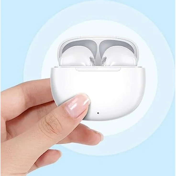 QCY - T20 AilyPods, kabelloser Kopfhörer mit Ladebox, Bluetooth 5.3, weiß uni – Bild 2