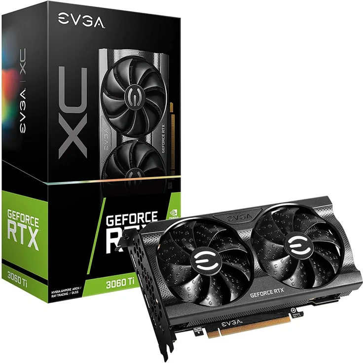 EVGA GeForce RTX 3060 Ti XC LHR, 8GB GDDR6 Gaming Grafikkarte mit aktiver Kühlung, PCIe 4.0, DisplayPort 1.4a und HDMI 2.1