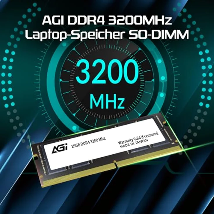 AGI SD138 16GB DDR4 RAM 3200 MHz CL22, 260 Pin Non-ECC SO-DIMM, kompatibel mit Laptops/Notebooks, energieeffizient und leistungsstark – Bild 2