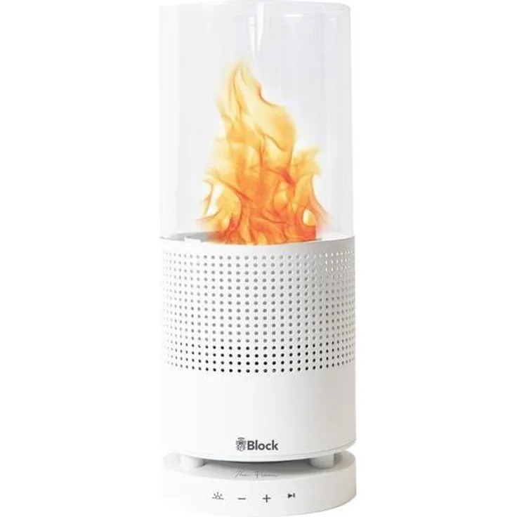 Block The Flame weiß (AB10222-02) Bluetooth-Lautsprecher mit rundumstrahlendem Sound