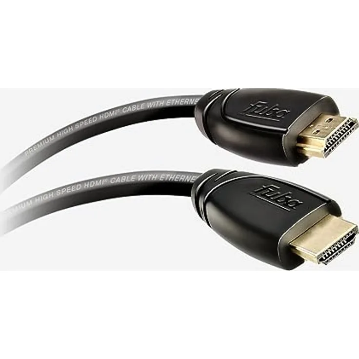 Fuba Premium High Speed 4K HDMI Kabel 5m schwarz - 4K@60Hz 3D - für PS5/X-Box/Switch/TV-Geräte/Receiver - kompatibel mit HDMI 2.0, High Speed mit Ethernet (unterstützt ARC/HEC, HDR, HDCP 2.2)