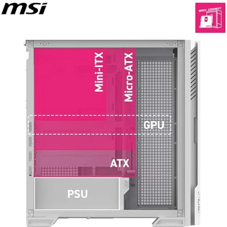 MSI MPG Velox 300R Airflow PZ, PC-Gehäuse in Weiß mit modernem Design und optimaler Kühlung – Bild 4
