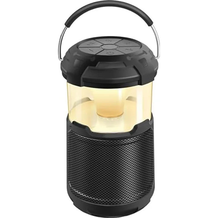 Universum BT 300 | Outdoor Bluetooth Lautsprecher mit Lampe und Powerbank | 20 W, SD-Karte, AUX-IN | 10000mAh Akku | Camping Laterne mit Bluetooth Lautsprecher | LED dimmbar, 2300 LUX | wetterfest