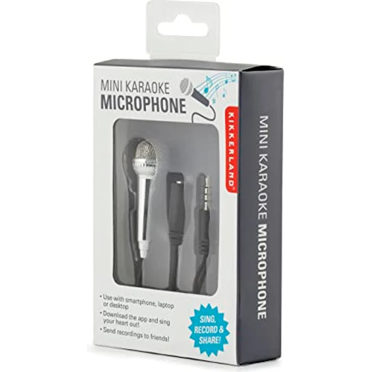Kikkerland Mini Karaoke, Mikrofon mit 3,5-mm-Anschluss – Bild 2