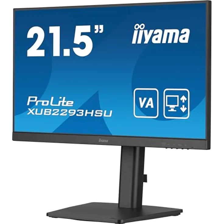 iiyama Prolite XUB2293HSU-B7 54,5cm 21,5" IPS LED-Monitor Full-HD 100Hz HDMI DP USB2.0 Slim-Line Höhenverstellung Pivot Adaptive Sync schwarz – Bild 3