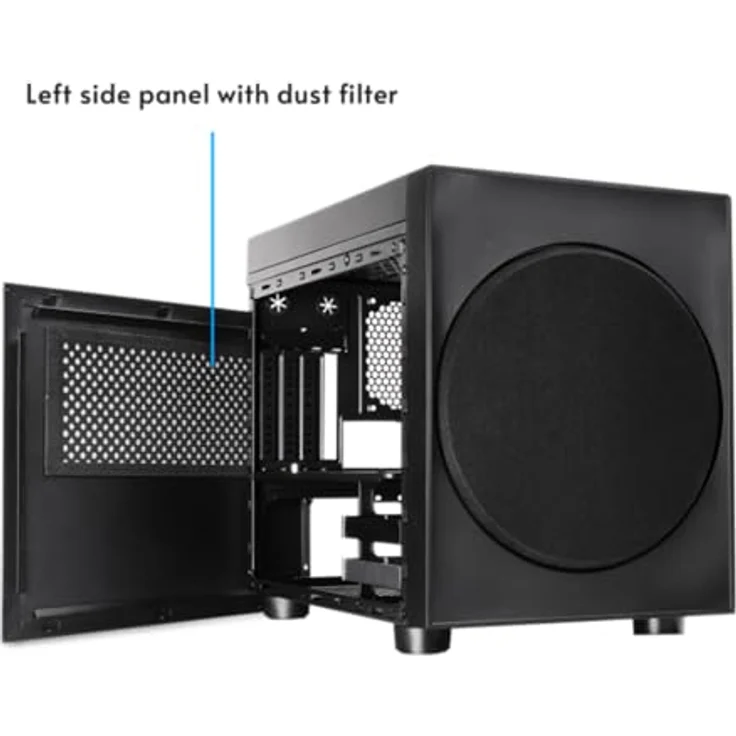 Chieftec Cube M-ATX, PC Gehäuse für Micro-ATX und Mini-ATX, Schwarz, mit 200 mm Frontlüfter und USB-3.0-Anschlüssen – Bild 7