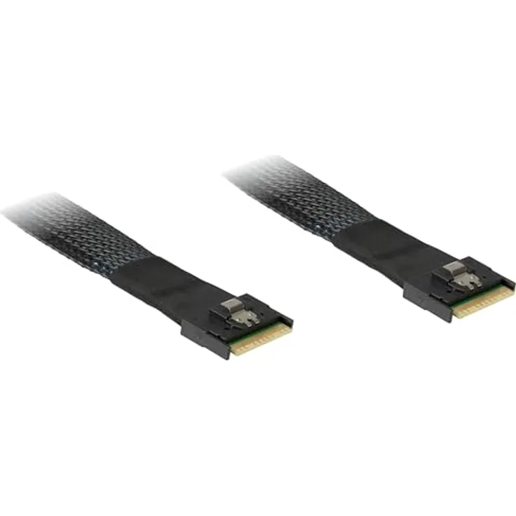 Inter-Tech Datenkabel SFF-8654 8i, Hochwertiges 24 Gb/s Datenkabel in Schwarz
