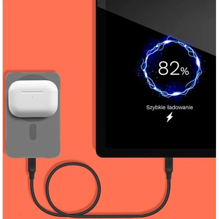Kruger&Matz KM0911 Powerbank 5000 mAh MagSafe, grau, kabelloses und schnelles Laden, USB-C Anschluss, universell einsetzbar – Bild 12