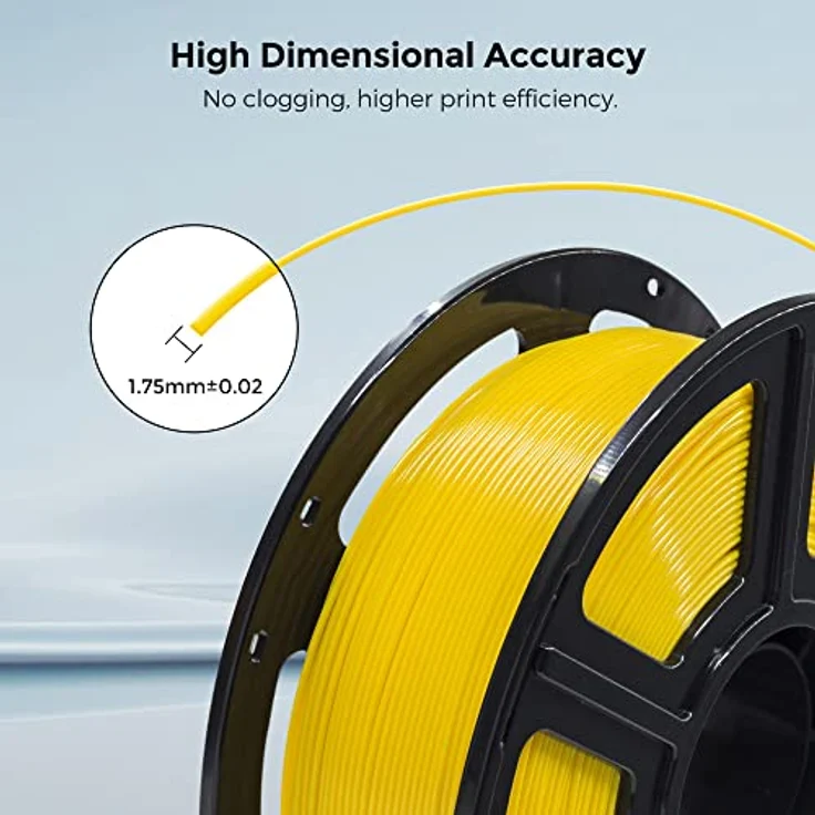 FLASHFORGE PLA PRO 3D-Drucker-Filament, 1,75 mm, 1 kg Spule, verbesserte Zähigkeit, Maßgenauigkeit +/- 0,02 mm, knäuelfrei, gelb – Bild 5