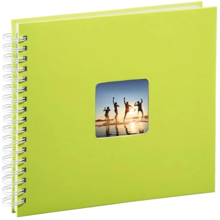 Hama Fotoalbum, 28 x 24 cm, 50 weiße Seiten, 25 Blatt, mit Ausschnitt für Bildeinschub, Fotobuch kiwi – Bild 3