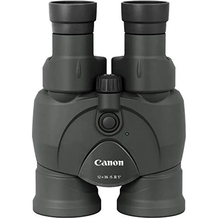 Canon 12x36 is III Fernglas (12 fache Vergrößerung, Feldstecher, Präzisionsoptik, is Bildstabilisator, manuelle Fokussierung, Dioptrinkorrektur, Porroprisma II), schwarz – Bild 2