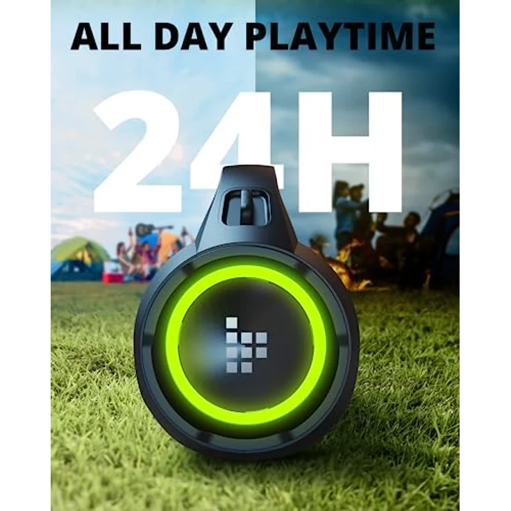 Tronsmart BANG SE Bluetooth Lautsprecher mit 3 Lichteffekten, 40W Tragbarer Outdoor Party-Lautsprecher mit IPX6 Wasserdicht, 24 Stunden Spielzeit, Bluetooth 5.3 mit Power Bank, Stereo Pairing, AUX, TF – Bild 5
