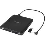 Intenso EOD 500BD Slim, externes Blu-ray Laufwerk mit USB 3.2, Brenngeschwindigkeit bis 6x, inkl. Ashampoo Burning Studio, Schwarz