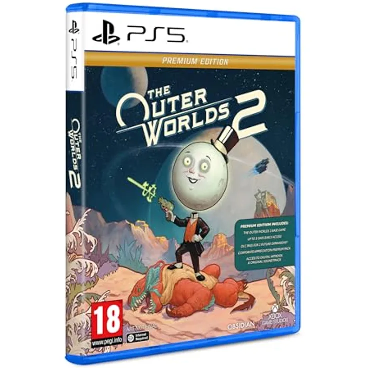 Obsidian Entertainment The Outer Worlds 2 - Premium Edition - PS5, Disc + Code in Box, DLC Pass, Digital Artbook & Soundtrack