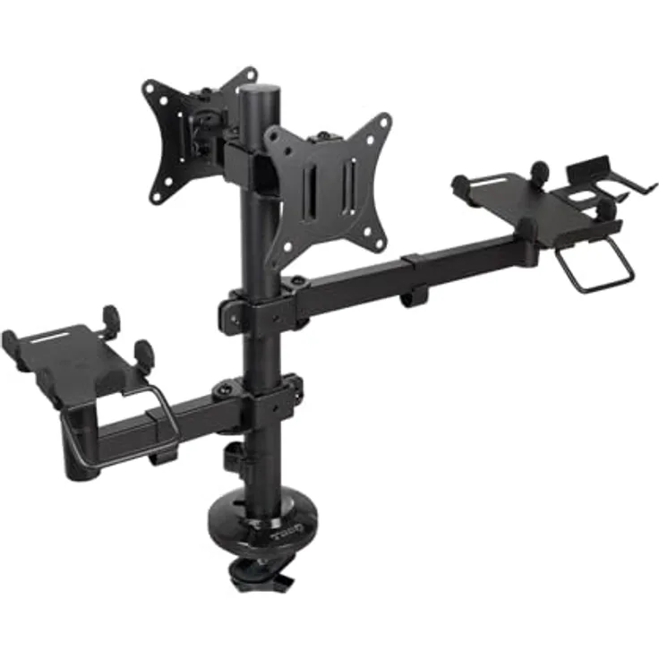 Tooq Technology TQPM0002, Tischhalterung für Monitor 17"-32" mit VESA 75x75 und 100x100, Schwarz