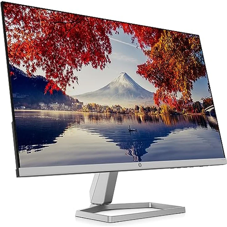 HP M24f Monitor - 24 Zoll Bildschirm, Full HD IPS Display, 75Hz, 5ms Reaktionszeit, VGA, HDMI, silber/schwarz – Bild 4