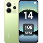 Xiaomi Redmi Note 14 Smartphone, 6 GB RAM 128 GB, 6,67 Zoll AMOLED, 120 Hz, 108 MP Kamera, Limettengrün