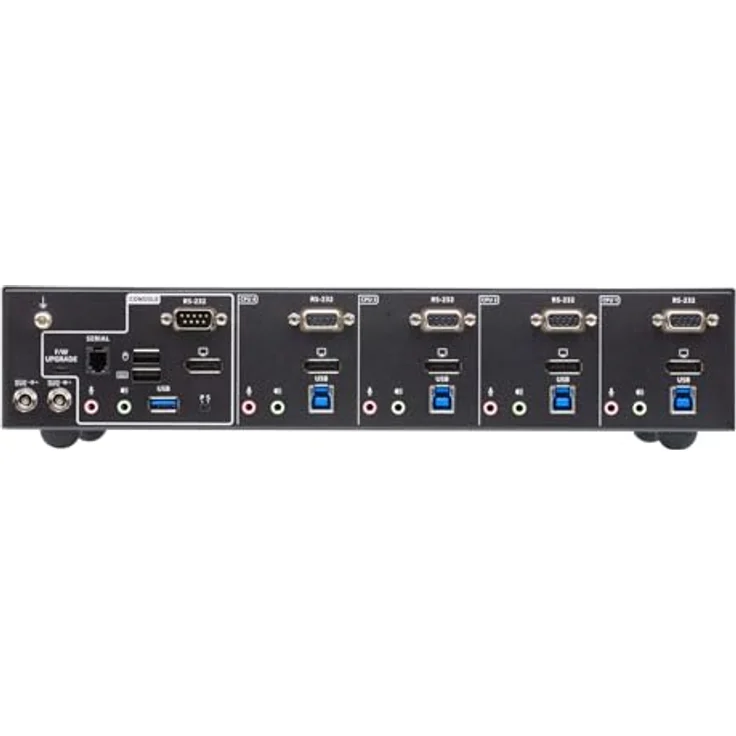 ATEN CS1924ATC 4-Port USB 3.0 4K DisplayPort KVM Switch für ATC, unterstützt Bildschirmauflösungen von 2048 x 2048 @ 60Hz, Null-Sekunden-Umschaltung – Bild 3