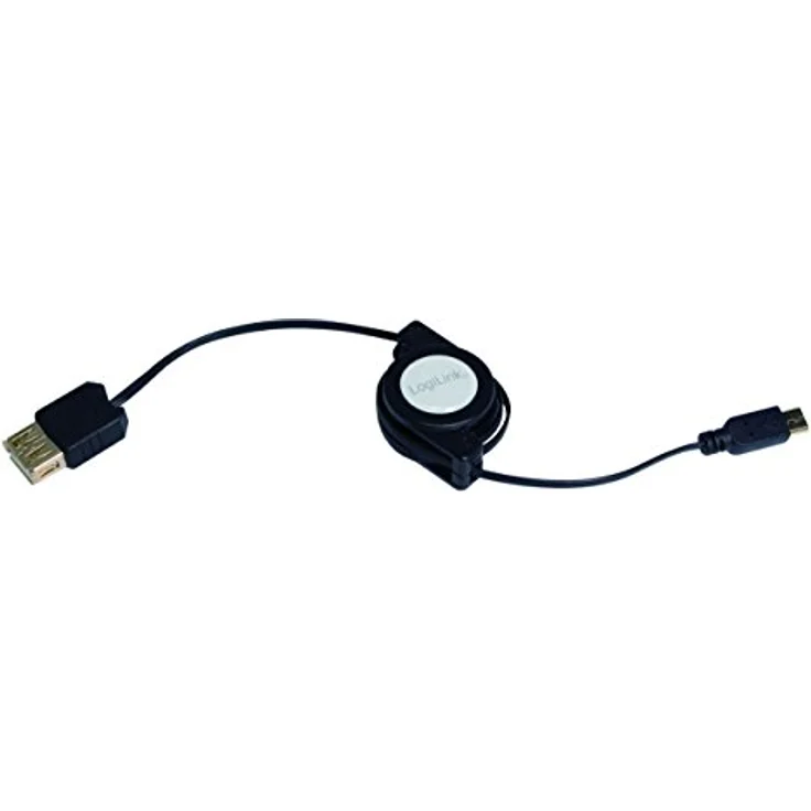 LogiLink Ausziehbares (einrollbares) USB 2.0 OTG (On-The-Go) Adapter für schnelle Datenübertragung zum und vom Smartphone, 75cm – Bild 4