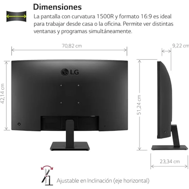 LG 32MR50C-B, 32 Zoll Full HD Curved Monitor mit AMD FreeSync – Bild 3