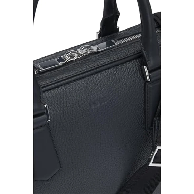 Boss New Crosstown Aktentasche aus 100% Leder, 38 cm mit Laptopfach, schwarz – Bild 5