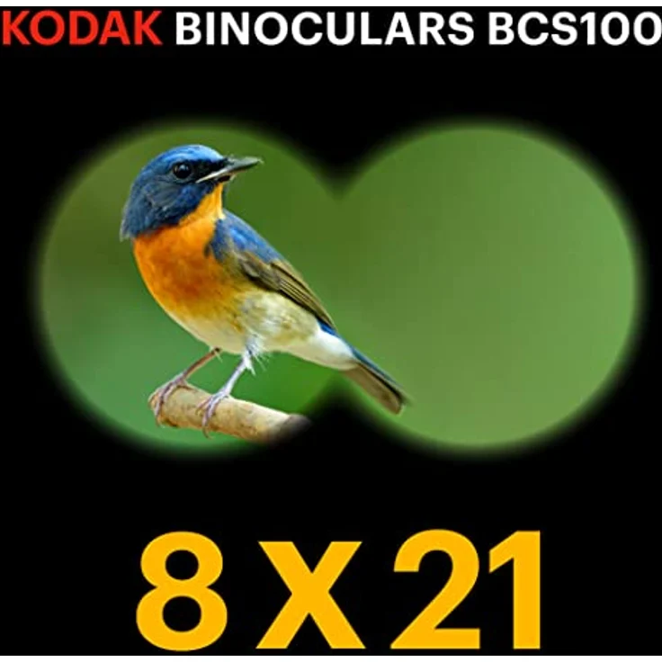 KODAK BCS100 Fernglas für Kinder, kompaktes Binokular für Kinder, weiches Radiergummi, 8-fache Vergrößerung, Rot – Bild 2
