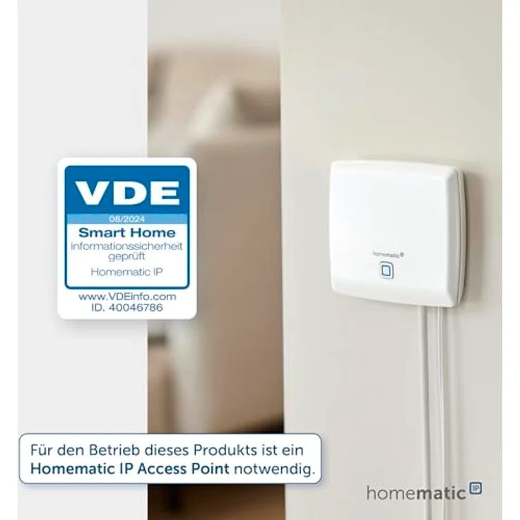 Homematic IP Smart Home Heizkörperthermostat – Pure, digitaler Thermostat Heizung, Steuerung per App, Alexa, Google Assistant, einfache Installation, Energie sparen, 161046A0, klassisches Design mit E-Paper-Display – Bild 4
